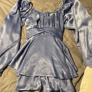 Alter’d State Blue Satin Dress Women’s Size Small